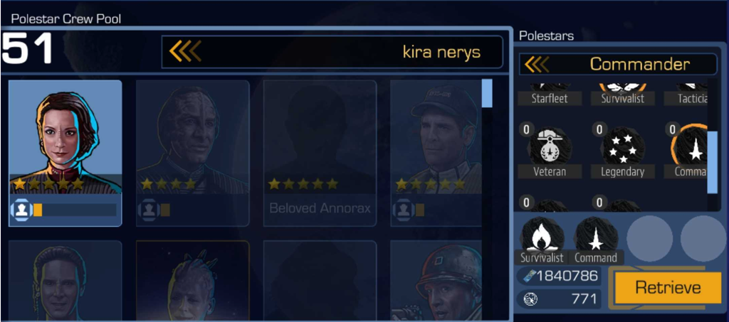 star trek timelines crew retrieval